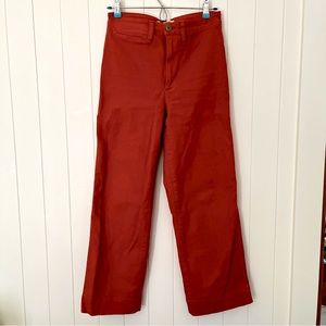 Madewell Wide-Leg Emmet Pants - Sz 25T in Red